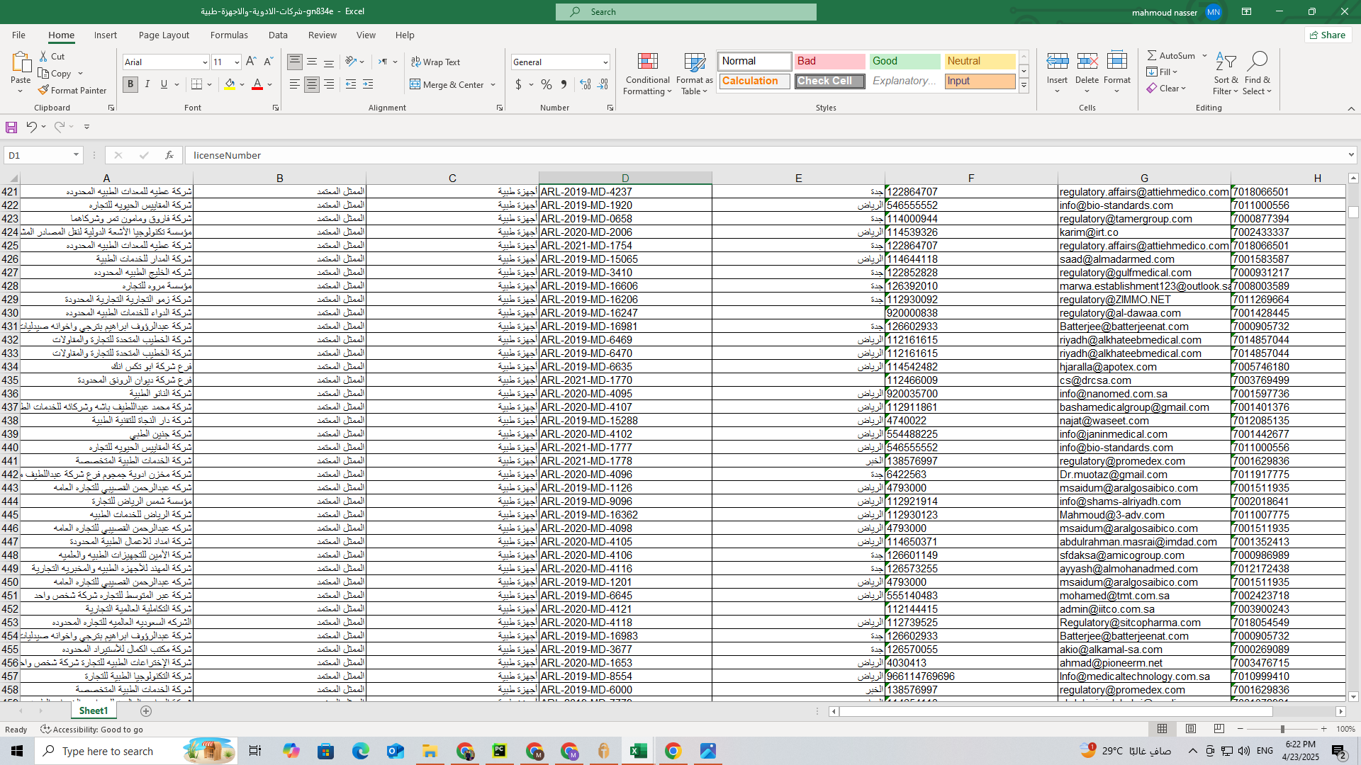 داتا شركات الادوية بالسعودية والأجهزة الطبية
