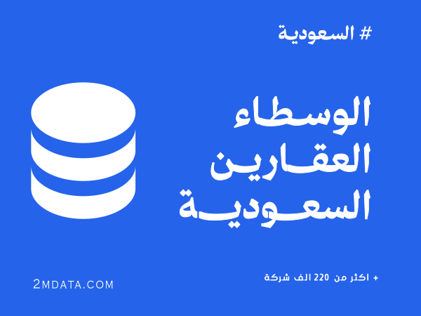 قاعدة بيانات الوسطاء العقاريين في السعودية – 224,582 سجل